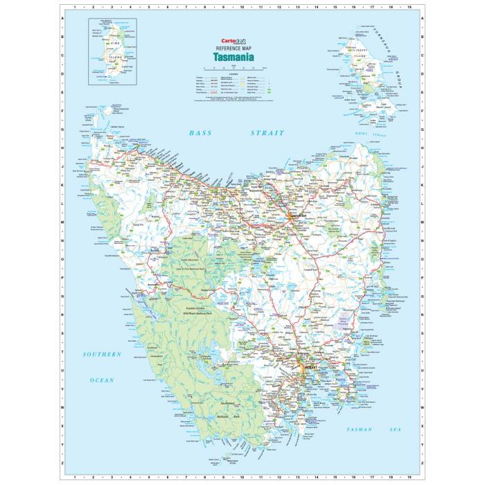 Huge Tasmania Reference Map